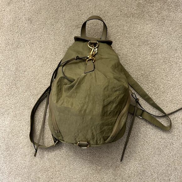 Rebecca Minkoff Julian Washed Nylon Olive Gold Brass Backpack main image 8